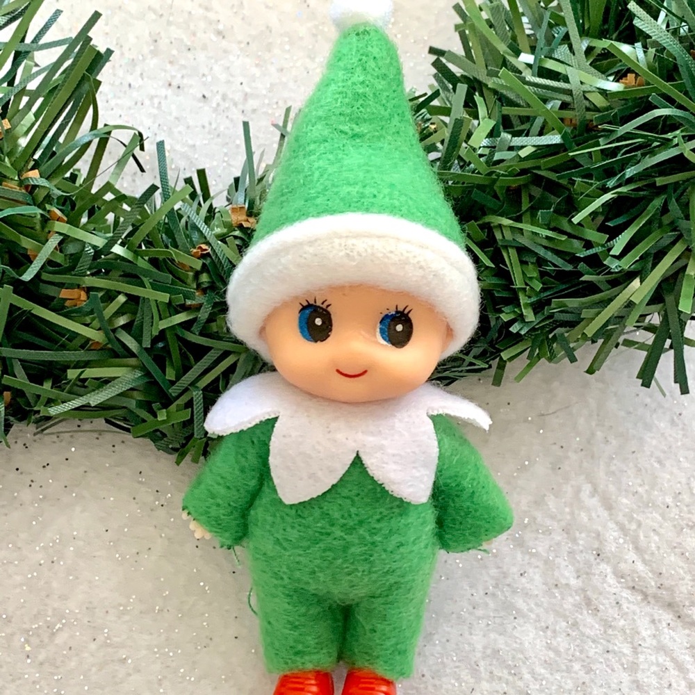 Green Baby Elf Doll Toddler Christmas Elf